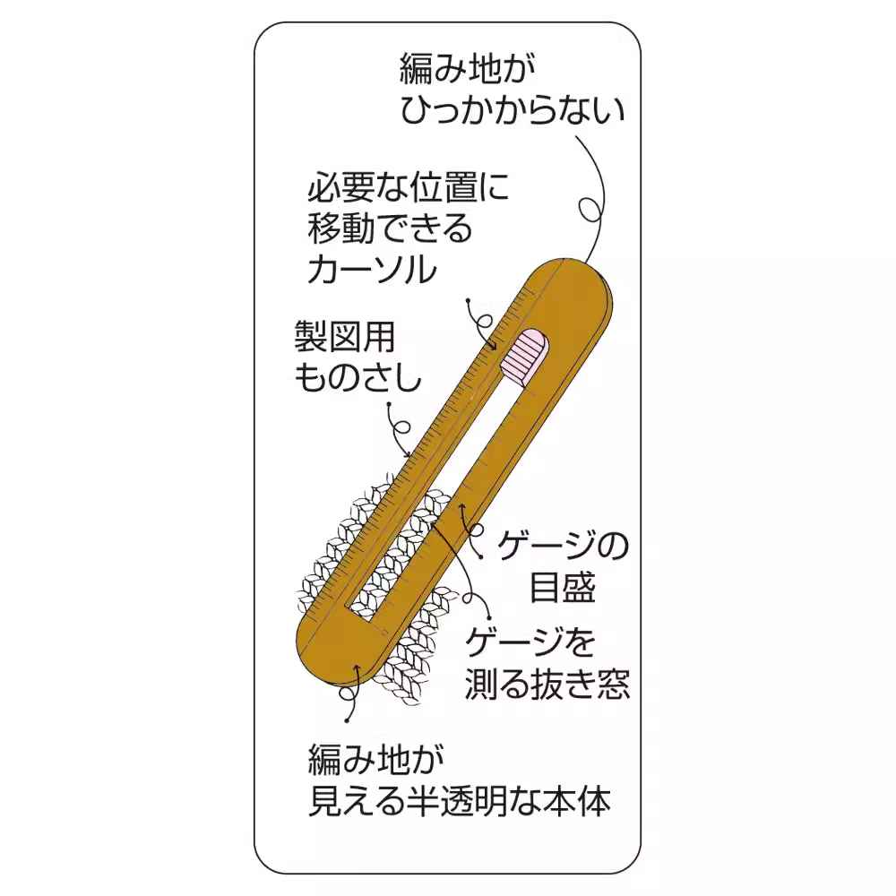 Swatch Ruler and Neele Gauge by Clover Needlecraft Assorted, 10cm Japan made