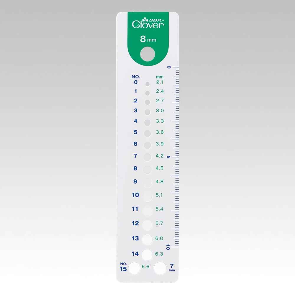 Swatch Ruler and Neele Gauge by Clover Needlecraft Assorted, 10cm Japan made
