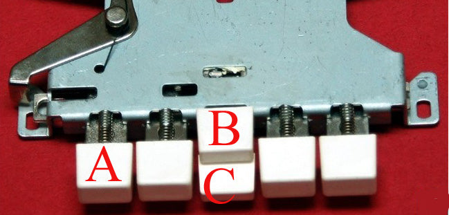 Push button & spring