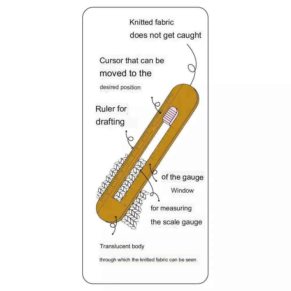 Swatch Ruler and Neele Gauge by Clover Needlecraft Assorted, 10cm Japan made