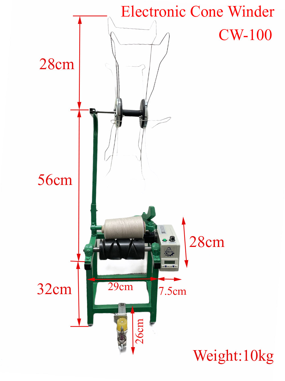 CW-100 Electrical Cone Winder Cone to Cone Twister to Cone