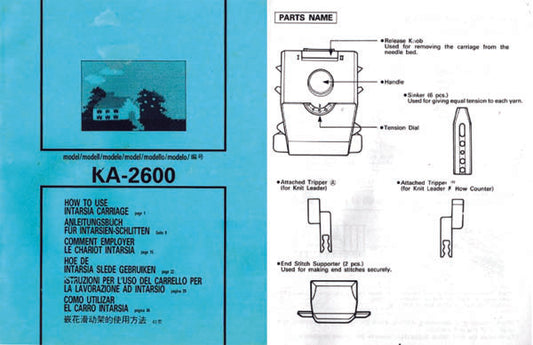 KA2600 INTARSIA CARRIAGE Machine Knitting-Brother KH260