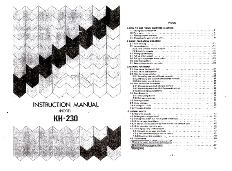 KH230 KH160 INSTRUCTION MANUAL 888107