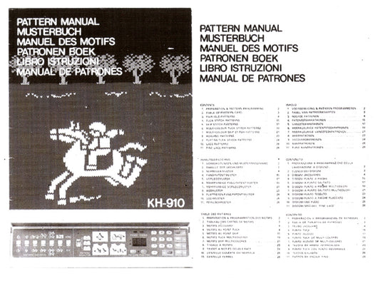 888157A PATTERN MANUAL for BROTHER KH910 KNITTING MACHINE