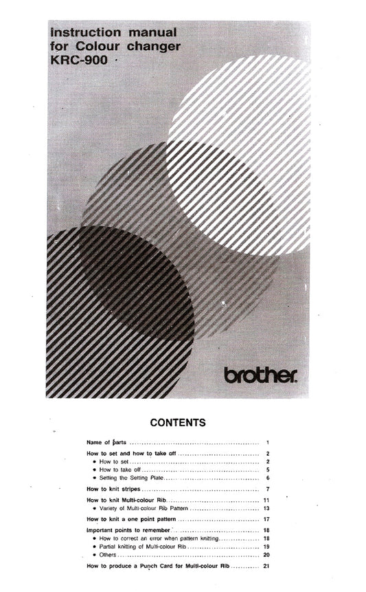 KRC900 INSTRUCTION MANUAL 888152