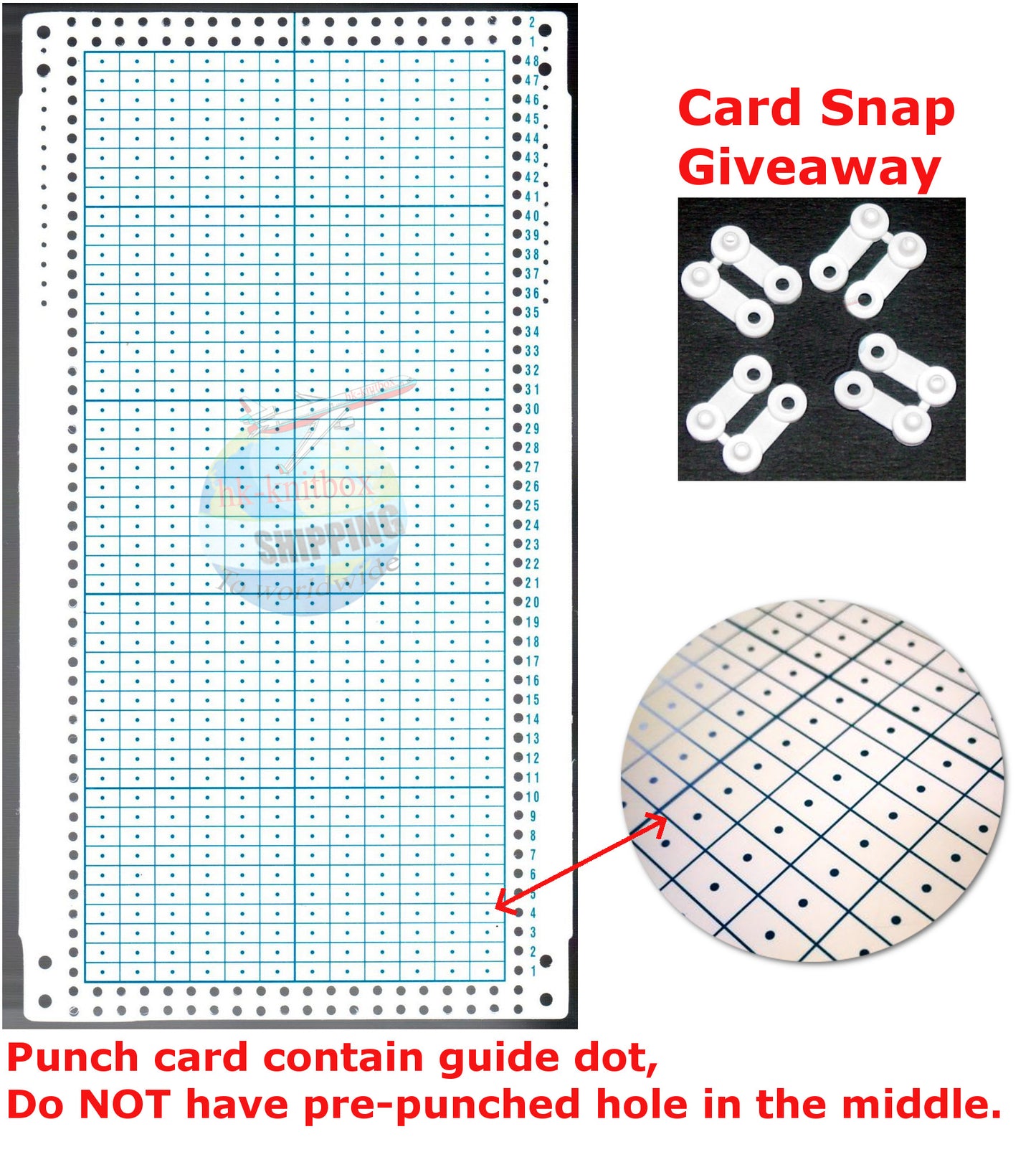12 Stitch Blank Punch Card For Silver Reed Singer K/M SK155