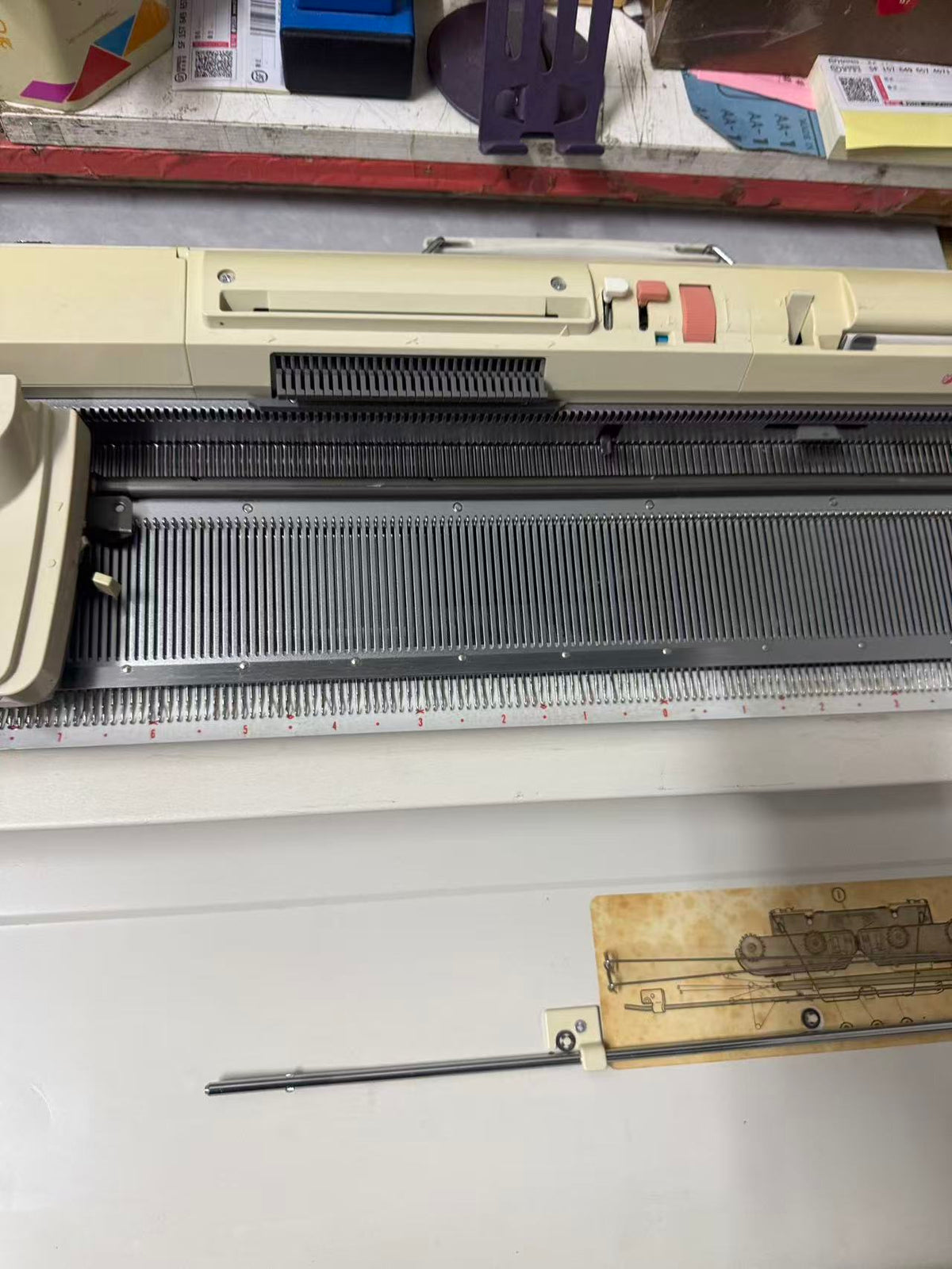 90% Silver Reed SK370 Fine Gauge Punch card Knitting Machine