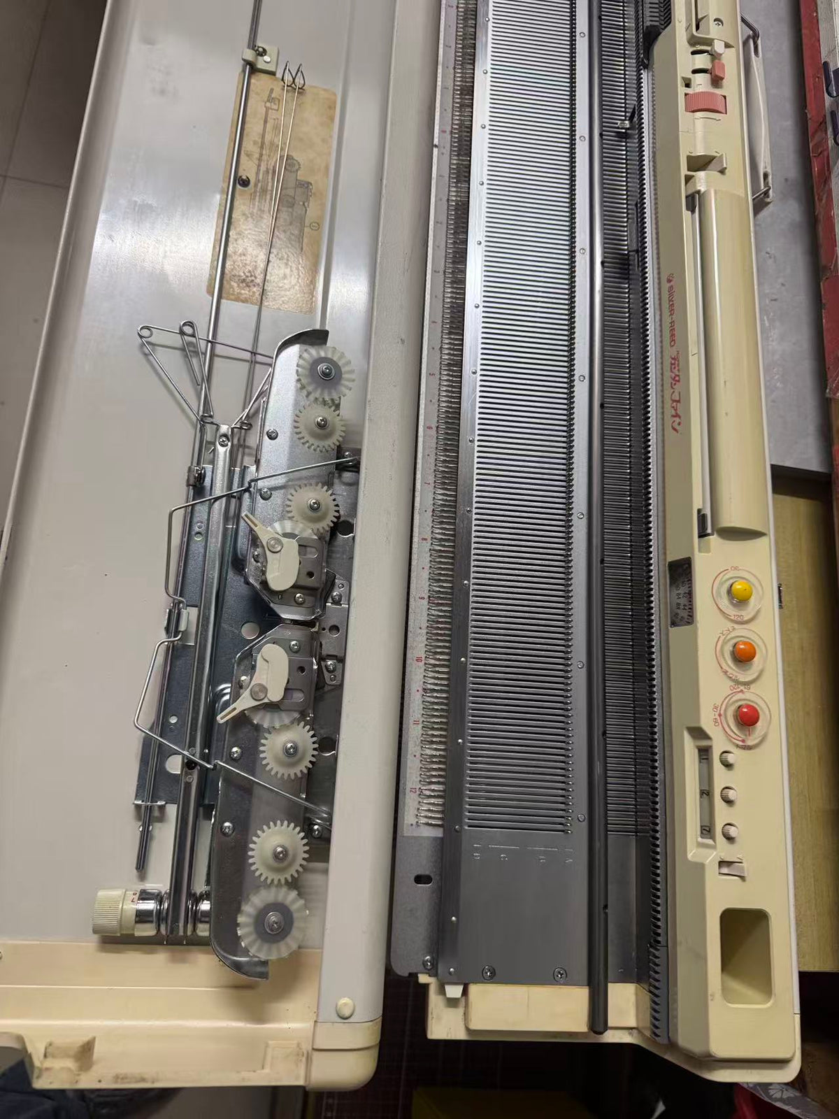 90% Silver Reed SK370 Fine Gauge Punch card Knitting Machine