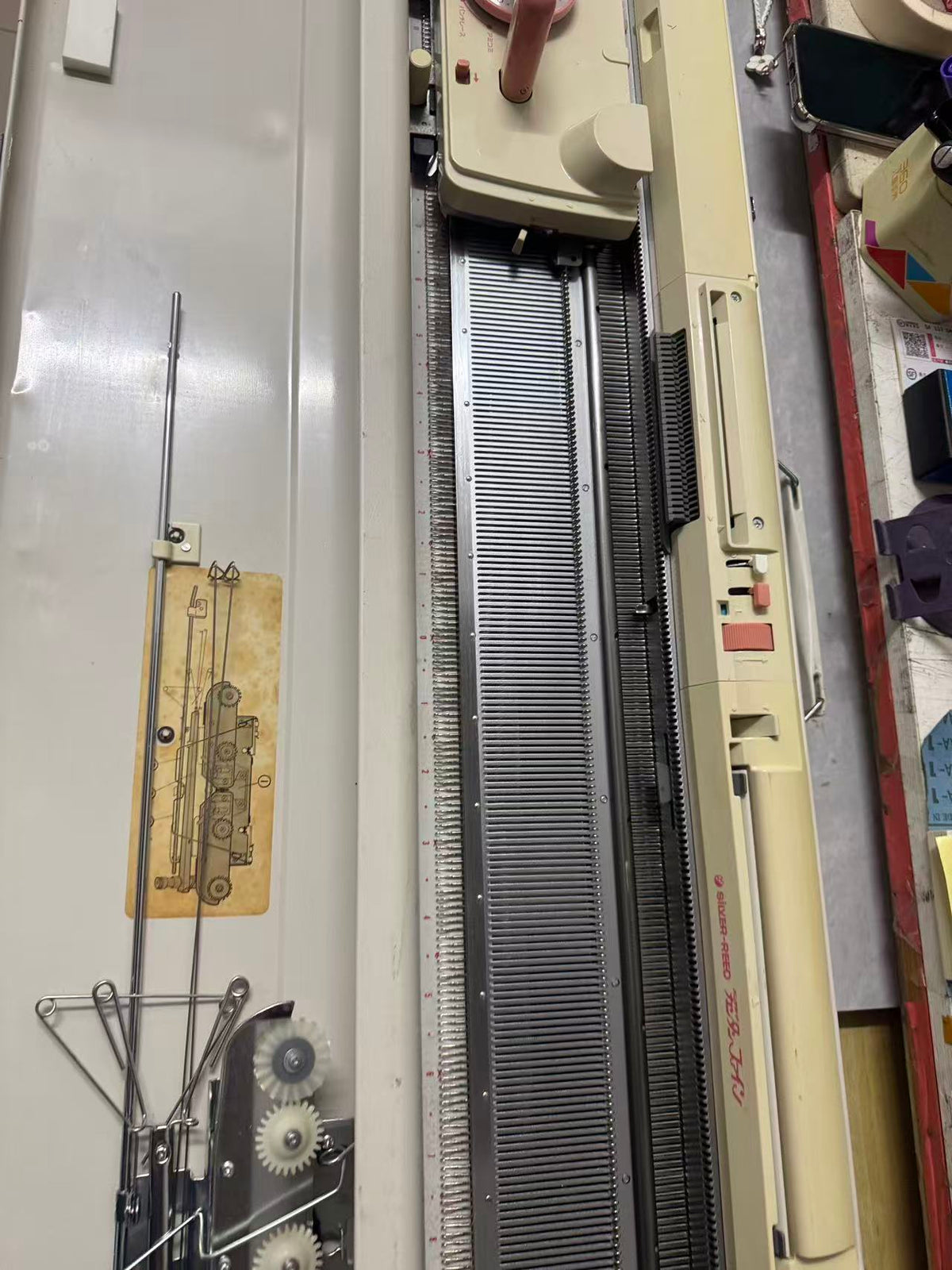 90% Silver Reed SK370 Fine Gauge Punch card Knitting Machine