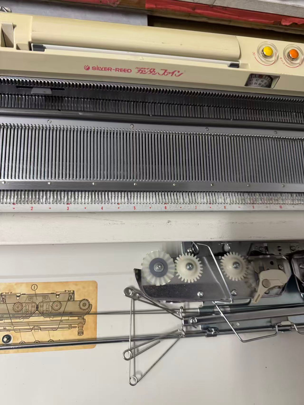 90% Silver Reed SK370 Fine Gauge Punch card Knitting Machine