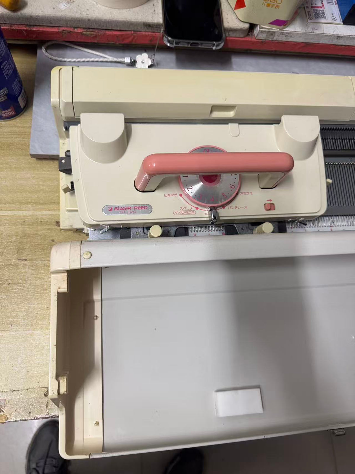 90% Silver Reed SK370 Fine Gauge Punch card Knitting Machine