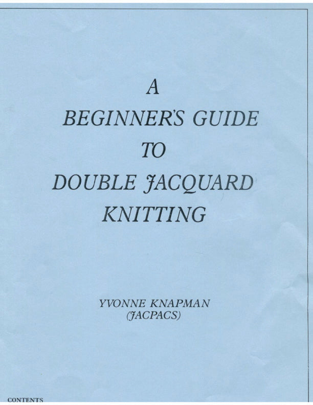 888520 Singer Sinver Reed A BEGINNER`S GUIDE TO DOUBLE JACQUARD