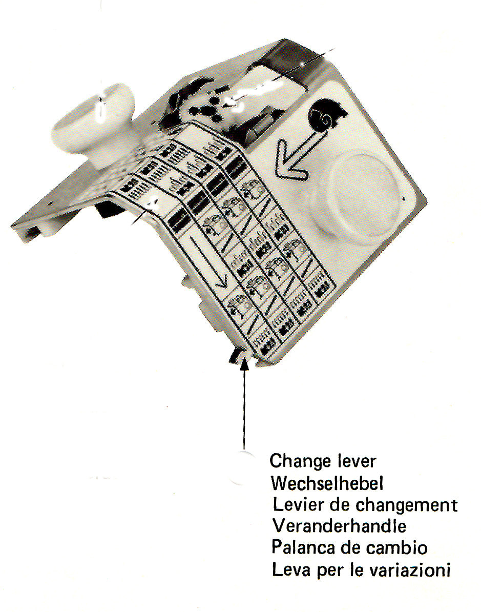 Change lever for Brother KA8300 Transfer Carriage