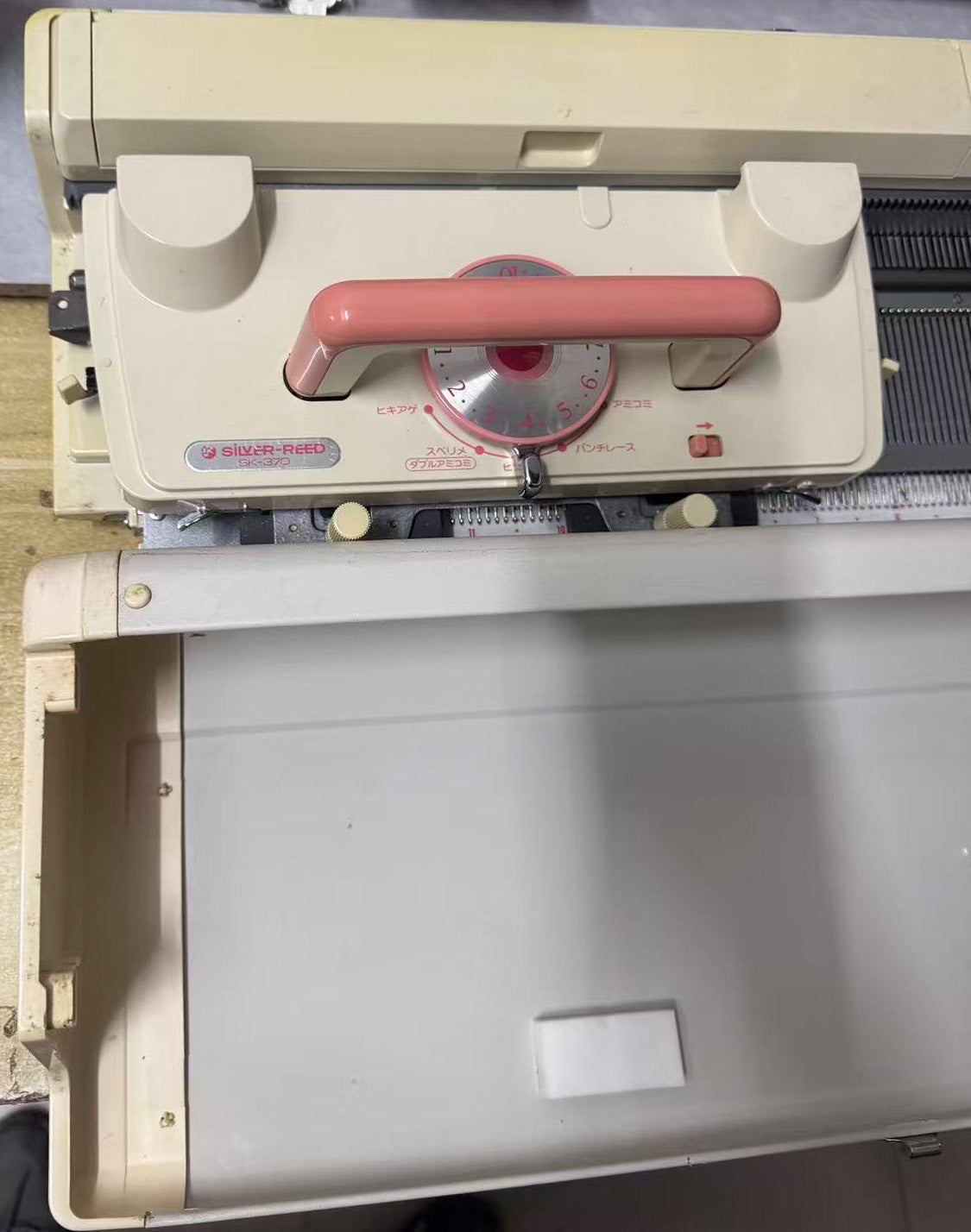 90% Silver Reed SK370 Fine Gauge Punch card Knitting Machine
