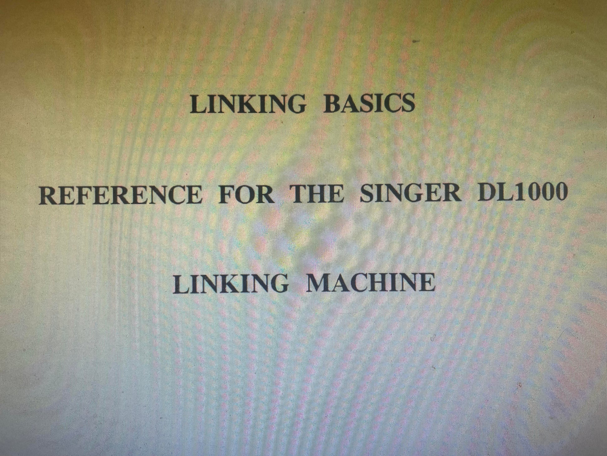 Linking Basics for DL1000 Linker – Hong Kong Knitting Machine