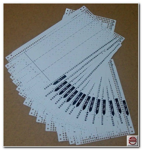 Pre Punched Card Set for KH260Knitting Machine-Brother