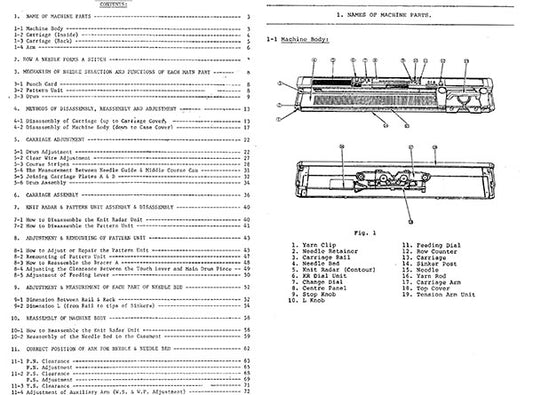 888552 SERVICE MANUAL for SINGER KNITTING MACHINE 328