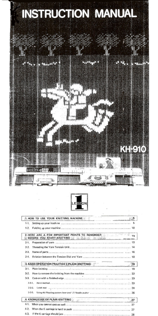 KH910 INSTRUCTION MANUAL 888144