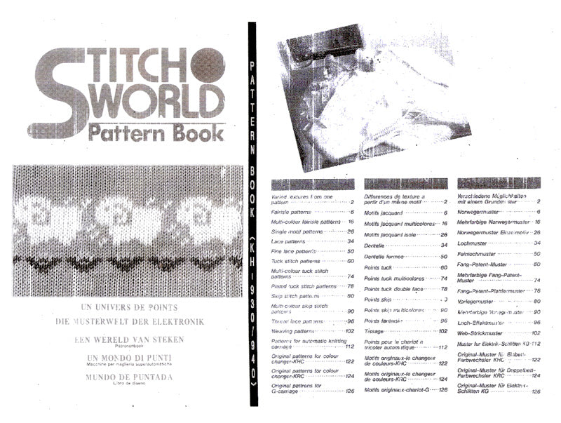 888283 PATTERN BOOK for BROTHER KH930/940 KNITTING MACHINE