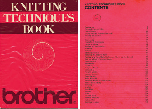 BROTHER KNITTING TECHNIQUES BOOK 888123