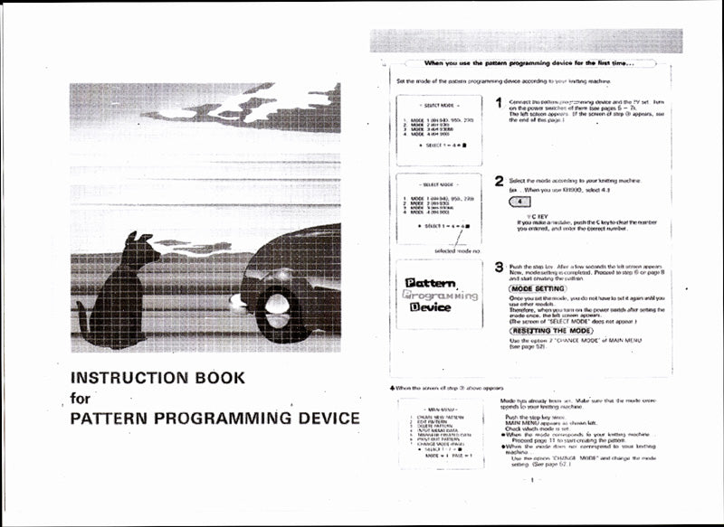 888207 BROTHER SINGER INSTRUCTION BOOK for PATTERN PROGRAMMING D