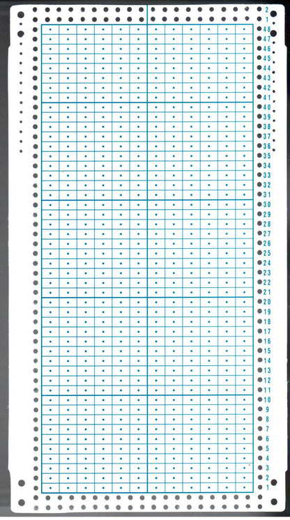 12 Stitch Blank Punch Card For Silver Reed Singer K/M SK155