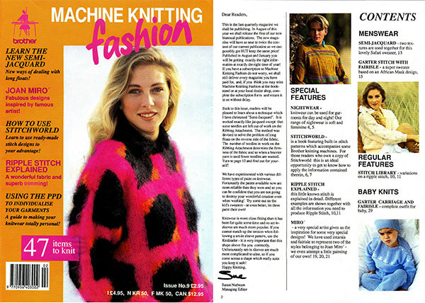 888249 MACHINE KNITTING BROTHER FASHION Issue 09